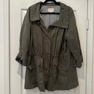 Green cargo jacket from the Loft
